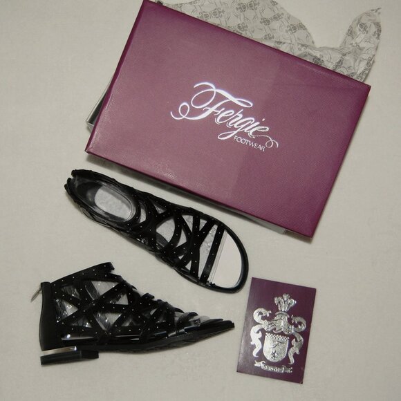 Fergie Shoes - NIB Fergie Crazy Flat Sandals - Women US Size: 8M - Black